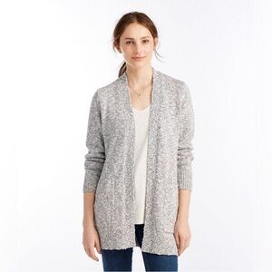 L.L. Bean women’s cotton ragg open front long line cardigan with pockets size XL